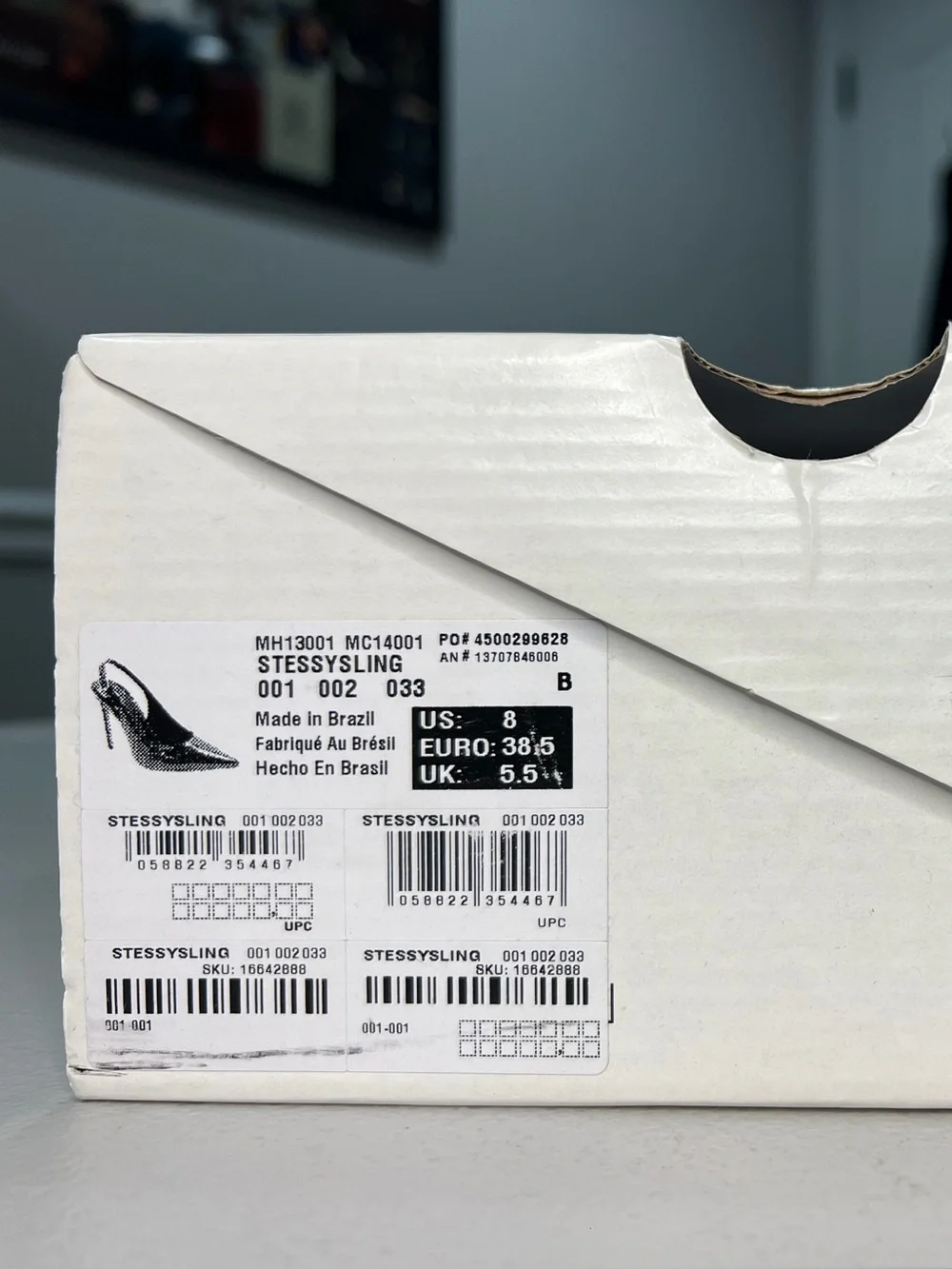 Aldo Black Patent Pointed Slingback Heels
